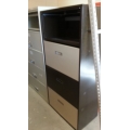 4-Drawer Flip-Front Filing Cabinet Black & Beige